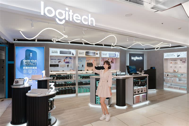 全台首間Logitech個人協作解決方案品牌概念店進駐三創生活園區2樓，供消費者體驗智能高效鍵鼠。（圖／品牌業者提供）