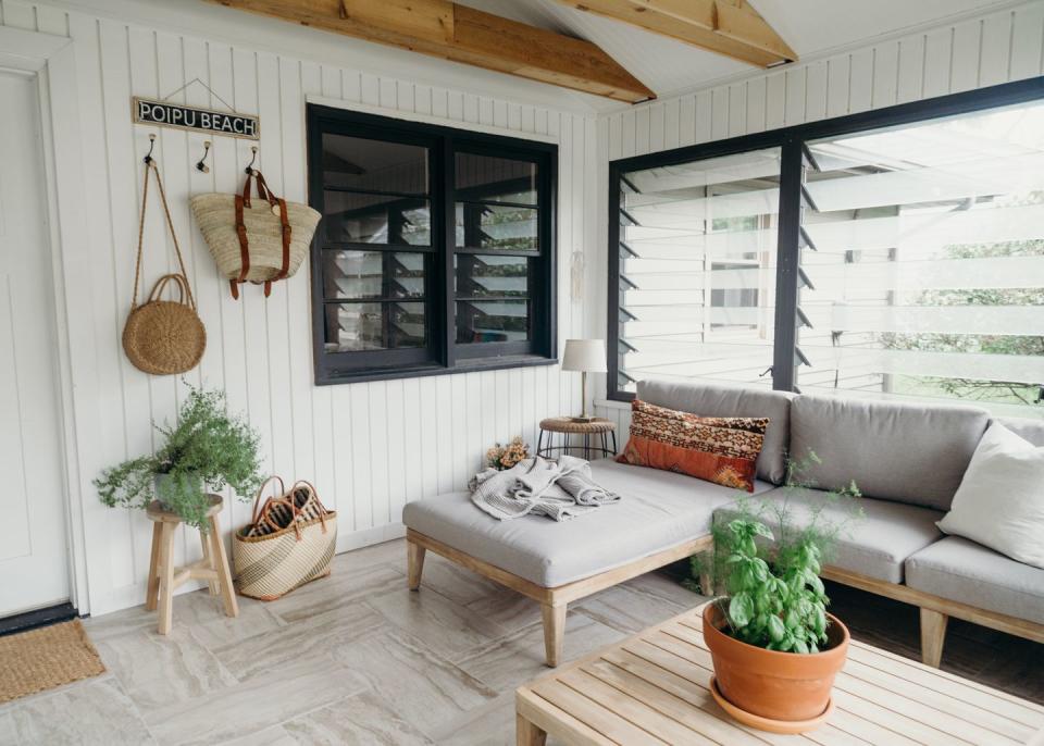 screened in porch ideas shiplap walls