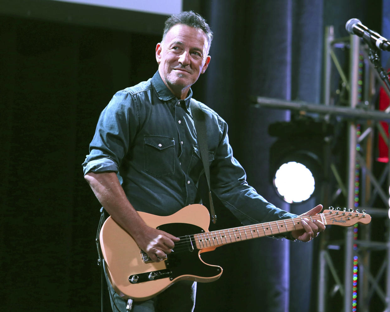 Bruce Springsteen’s most memorable artifacts will travel across the country with a new landing spot in Los Angeles. (Greg Allen/Invision/AP)