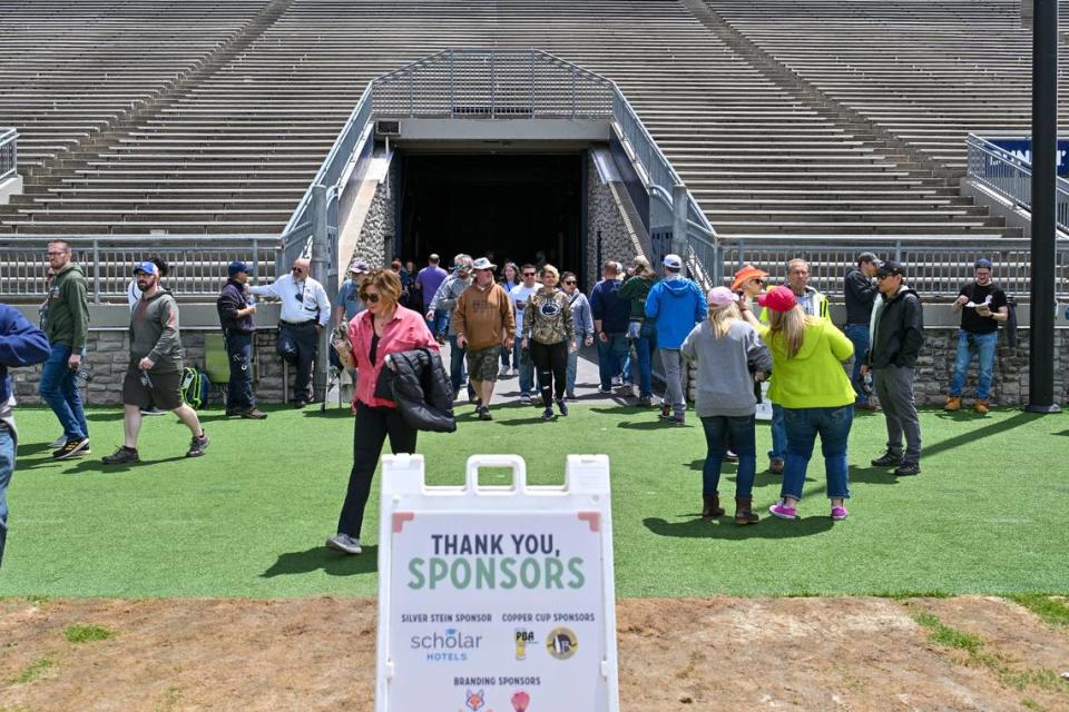 The first-ever Hoppy Valley Brewers Fest took place Saturday at Penn State’s Beaver Stadium. Organizers hope to make it an annual event. Jeff Shomo/For the CDT