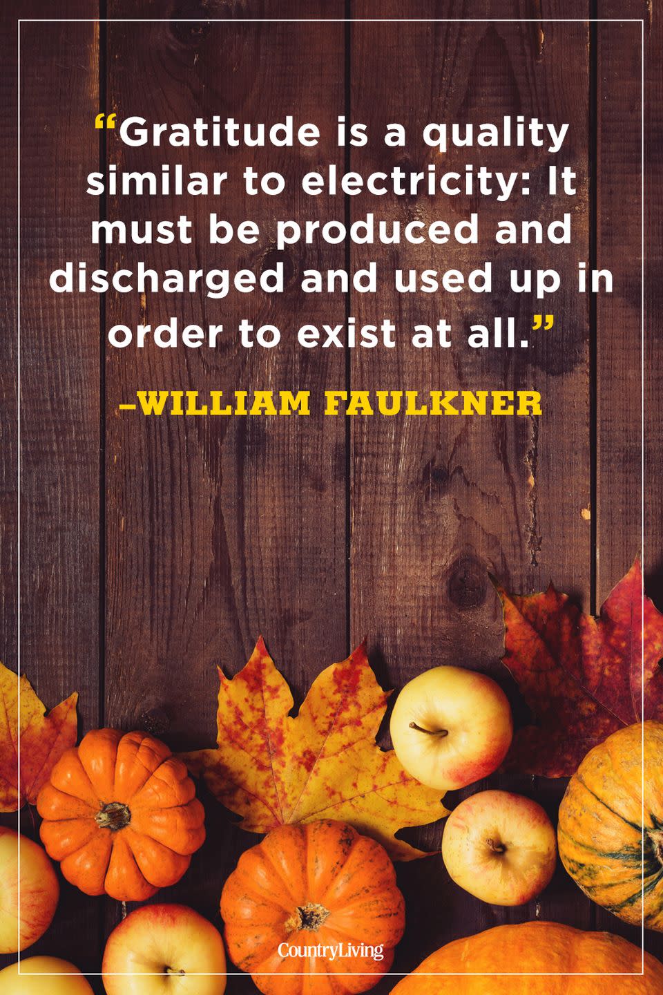 <p>"Gratitude is a quality similar to electricity: It must be produced and discharged and used up in order to exist at all."</p>
