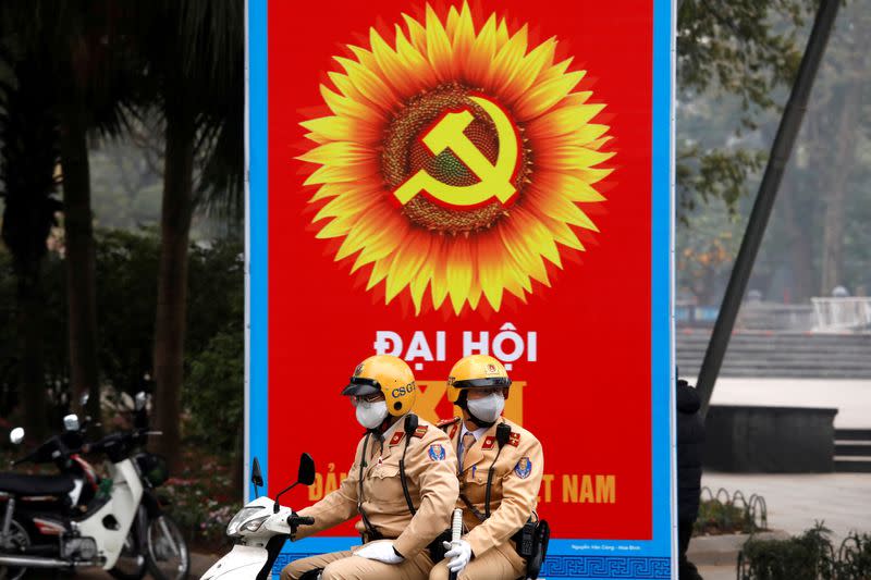 FILE PHOTO: Vietnam tightens security ahead of the 13th national congress of the ruling communist party in Hanoi