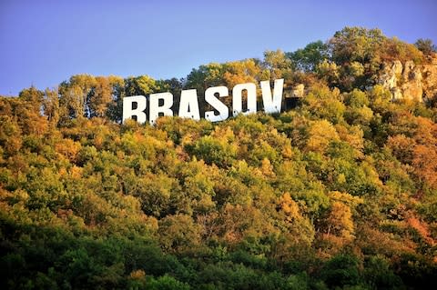 This is Brasov's sign. Rasnov has one just like it - Credit: ALAMY