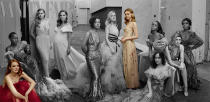 <p>Actresses Elle Fanning and Emma Stone wore versions of the Dior ready-to-wear gown on the cover of <em>Vanity Fair</em>‘s 2017 Hollywood issue. (Photo: Vanity Fair) </p>