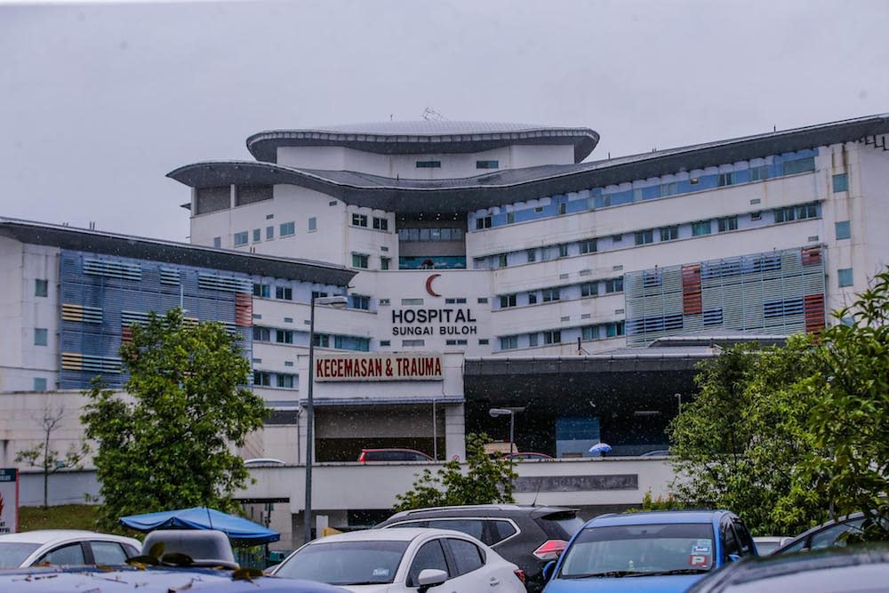 A general view of the Sungai Buloh Hospital January 29, 2020. Health experts had predicted that hospitals would be overrun if cases hit the 5,000 to 8,000 per day mark. — Picture by Hari Anggara