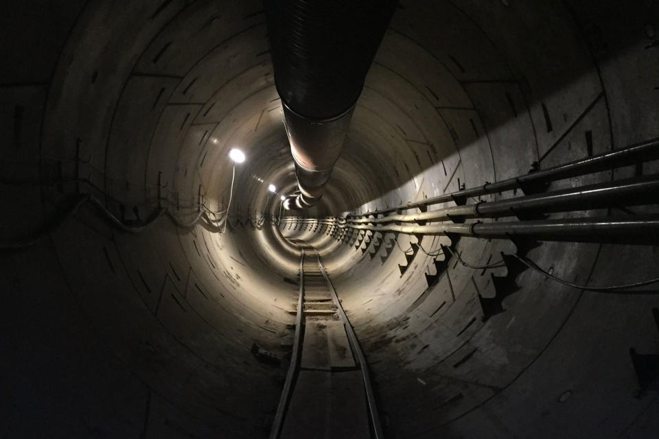 Elon Musk has posted a video of Boring Company's first nearly completed tunnel