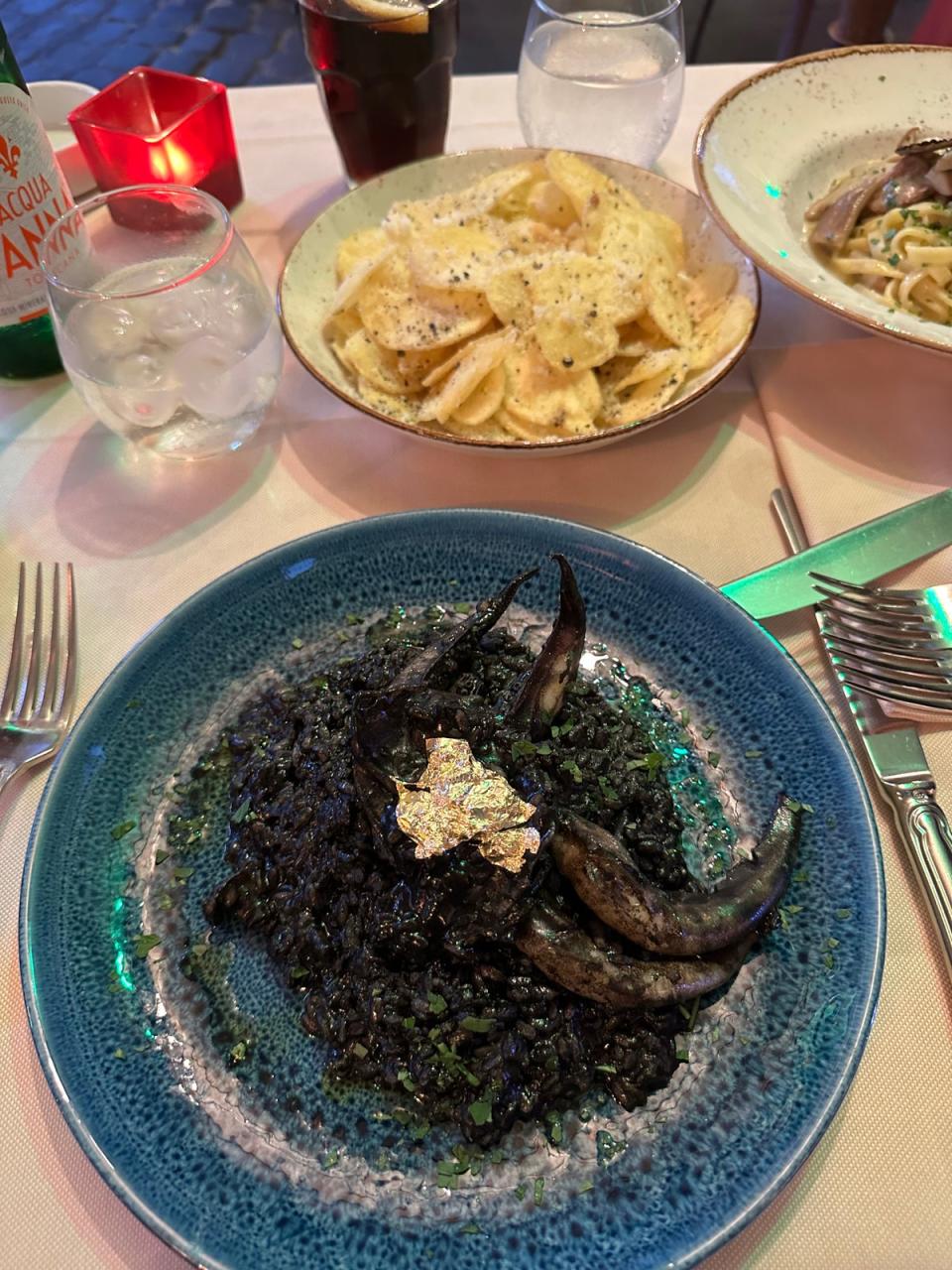 The Risotto Al Nero at Sabatini in Trastevere (Nicole Holcroft-Emmess)