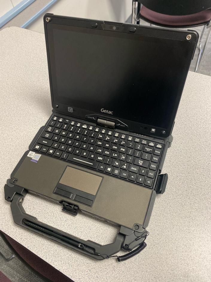 One of the new laptops which will be placed in deputy vehicles and allow for better productivity.