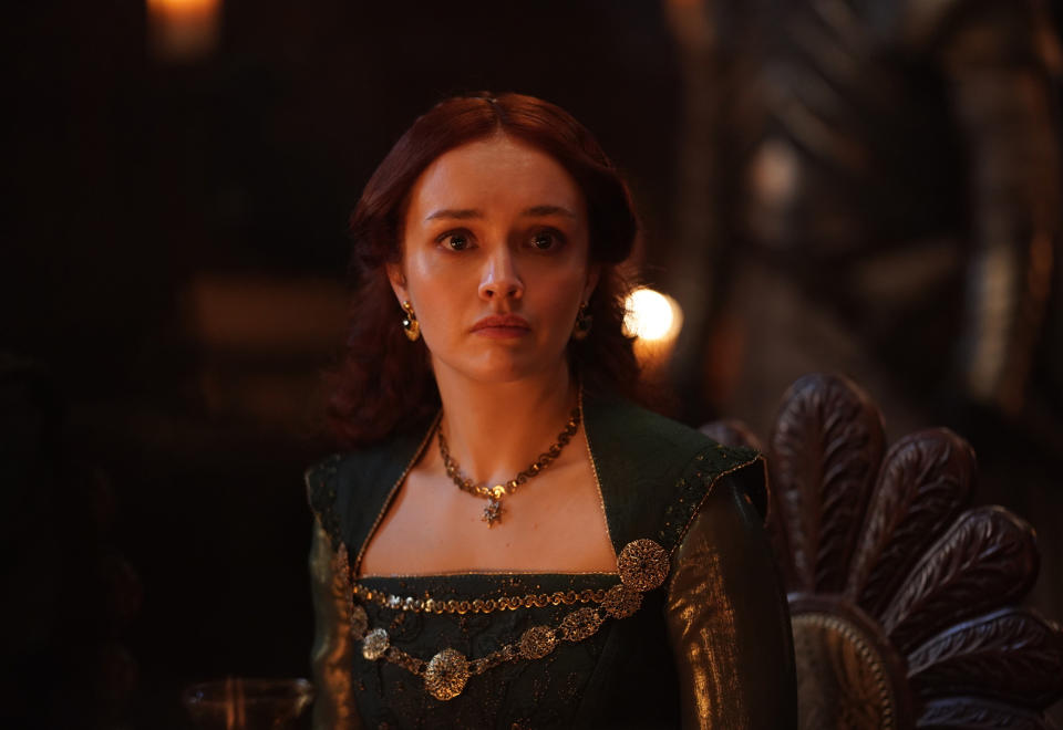 Alicent Hightower (Olivia Cooke) in 