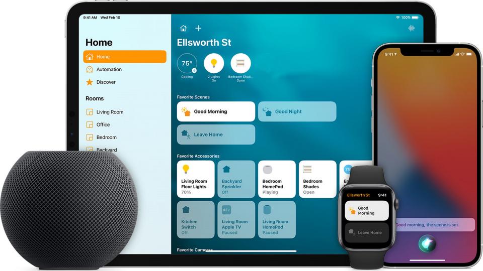Apple HomeKit UI on Mac, Apple Watch and iPhone