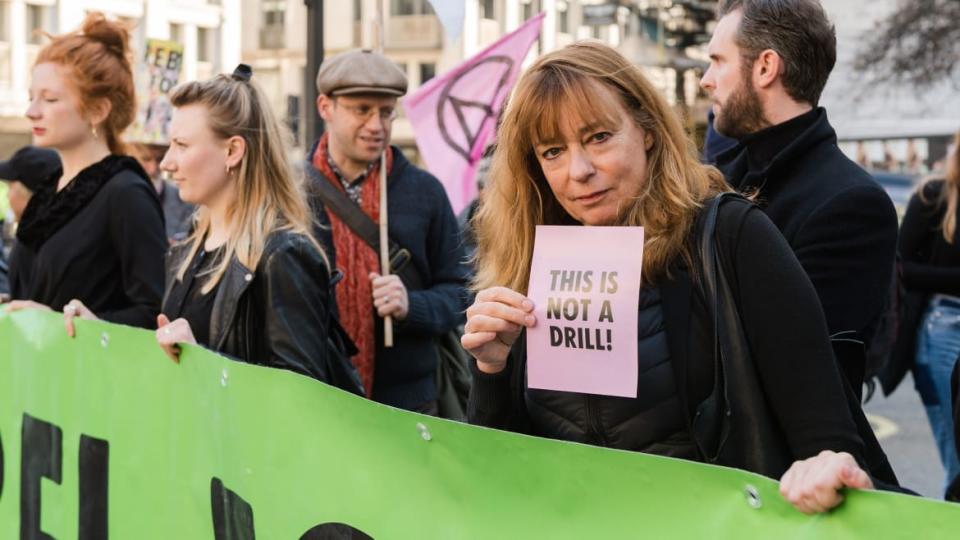 <div class="inline-image__caption"><p>Activists from Extinction Rebellion disrupted London Fashion Week in February 2019 by stopping traffic and creating gridlock between the event venues.</p></div> <div class="inline-image__credit">Barcroft Media/Getty</div>