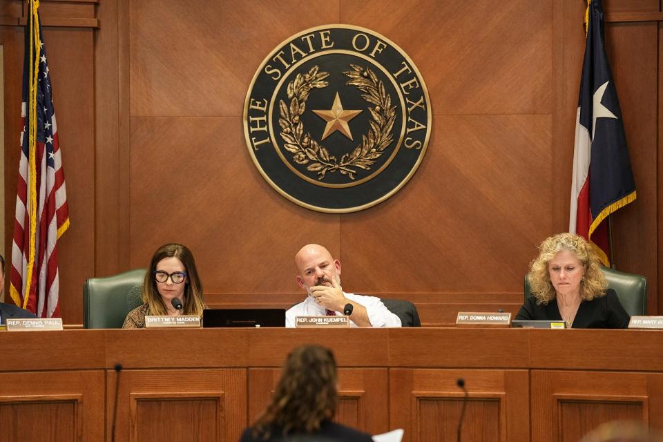 In this file photo, the Texas House Committee on Higher Education in May listens to testimony on Senate Bill 17. Gov. Greg Abbott signed the ban on diversity, equity and inclusion offices into law in June, and it went into effect Monday.
