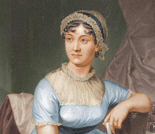 <span class="caption">Jane Austen based on a portrait by her sister Cassandra.</span> <span class="attribution"><span class="source">Wikimedia Commons</span></span>