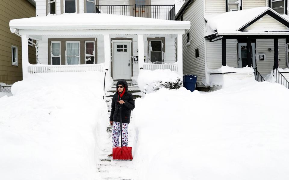 Se espera que las temperaturas aumenten la próxima semana y que llueva, lo que genera la posibilidad de inundaciones generalizadas - Joseph Cooke/The Buffalo News