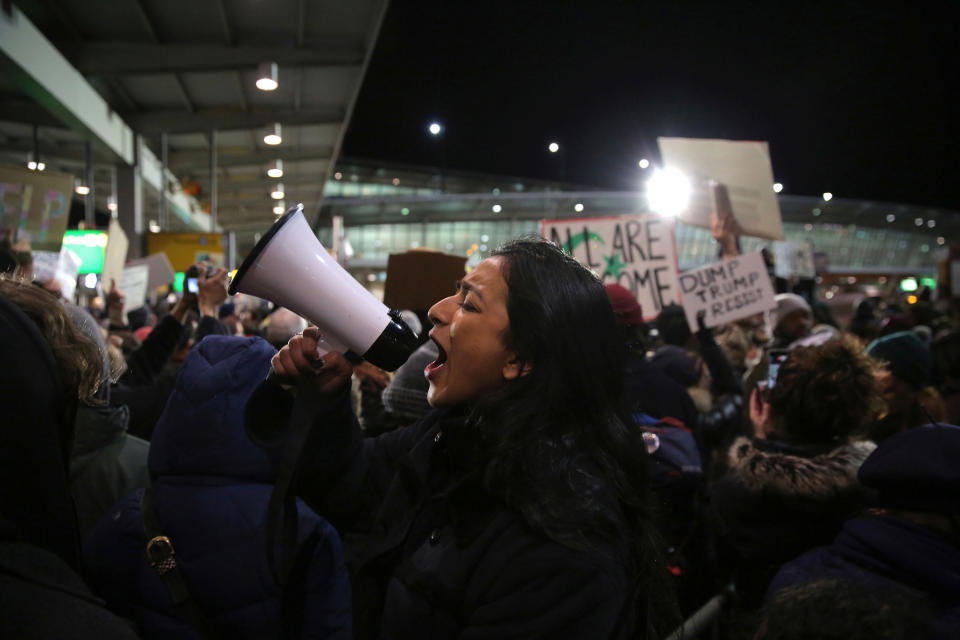 Protests at U.S. airports over travel ban