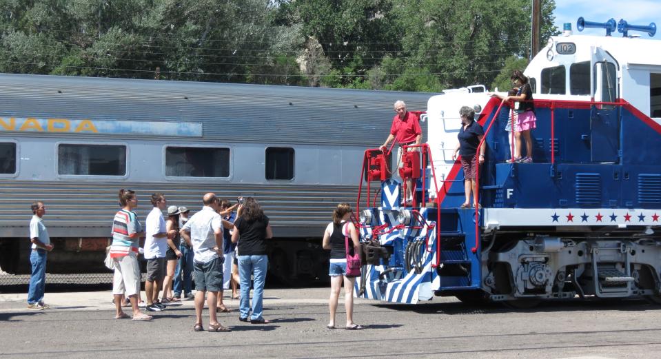 Train rides at the Pueblo Railway Museum are popular events.