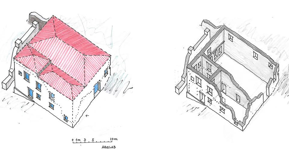 Architectonic reconstruction of slavery sugar mill.