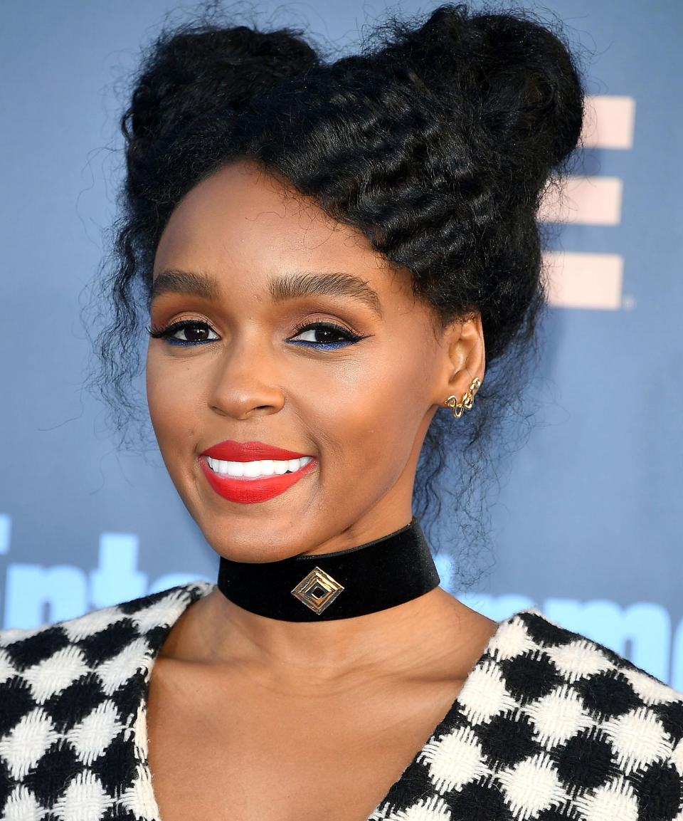 <p>This '90s style is just one of the creative hairstyles Janelle Monáe surprises us with on the red carpet. </p>