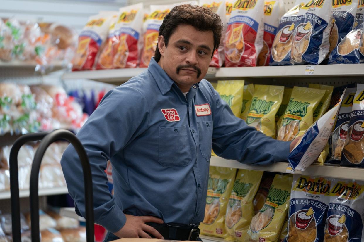 Jesse Garcia stars as the Frito-Lay janitor who invented Flamin' Hot Cheetos in director Eva Longoria's true-life drama "Flamin' Hot."