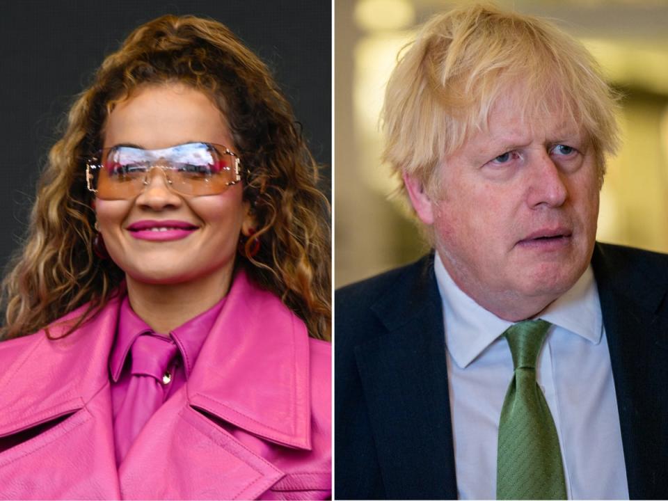 Rita Ora and Boris Johnson (Getty Images)