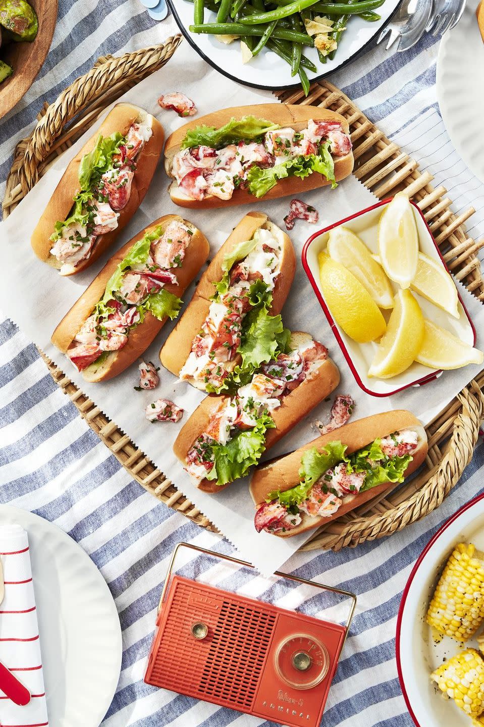 <p>Get the Classic Lobster Rolls recipe from <a href="https://www.countryliving.com/food-drinks/a27546333/classic-lobster-rolls-recipe/" rel="nofollow noopener" target="_blank" data-ylk="slk:Country Living;elm:context_link;itc:0;sec:content-canvas" class="link ">Country Living</a>. </p>