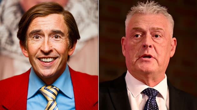 Steve Coogan as Alan Partridge (left) and Lee Anderson. 