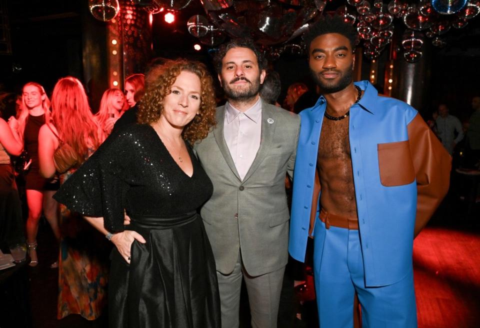 NEW YORK, NEW YORK - OCTOBER 05: (L-R) Krissy Shields, Arian Moayed and Jelani Alladin attend Variety, The New York Party, at Loosie's Nightclub on October 05, 2023 in New York City. (Photo by Bryan Bedder/Variety via Getty Images)