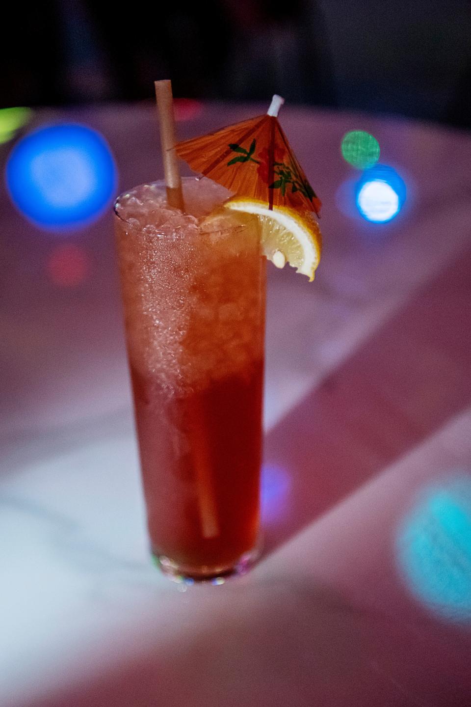 A Singapore Sling cocktail from The Tiki Easy Bar inside Hi-Wire.