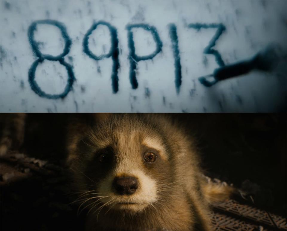 Rocket Raccoon number in GotG 3 trailer