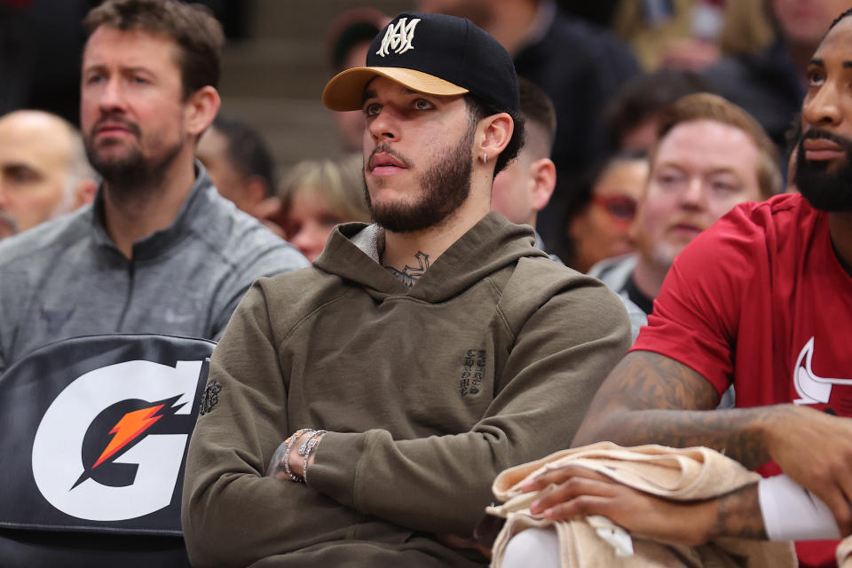 Lonzo Ball hasn't played a game in over a year. (Photo by Michael Reaves/Getty Images)