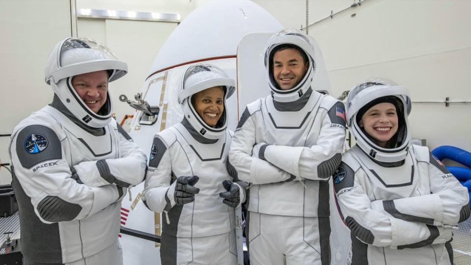 The four astronauts for the Inspiration4 mission have undergone five months of training for the orbital flight. - Credit: Courtesy Inspiration4