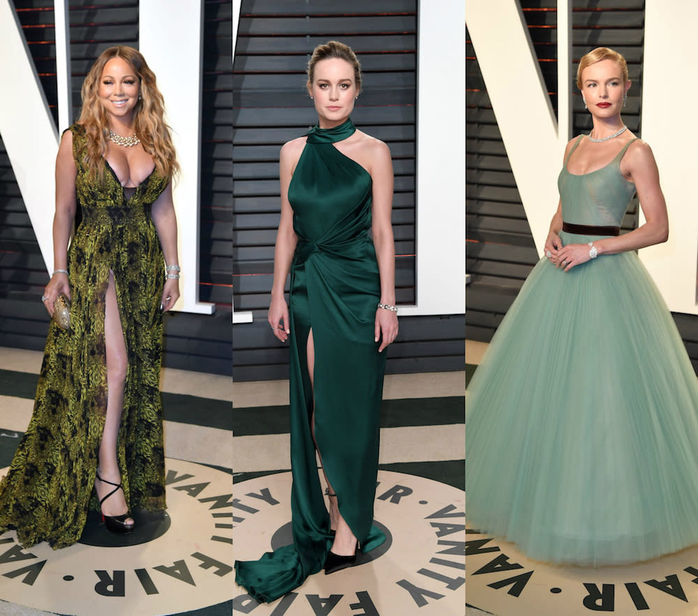 We are green with envy over these red carpet gowns at the “Vanity Fair” Oscars after-party