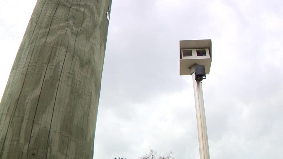 <div>School zone speed cameras, like this one in South Fulton, take photos of license plates and send tickets to car owners by mail. (FOX 5)</div>