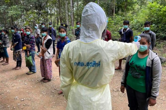 With borders between Thailand and Myanmar closed since the start of the pandemic, migrants have no choice but to make the journey illegally (AFP/Handout)