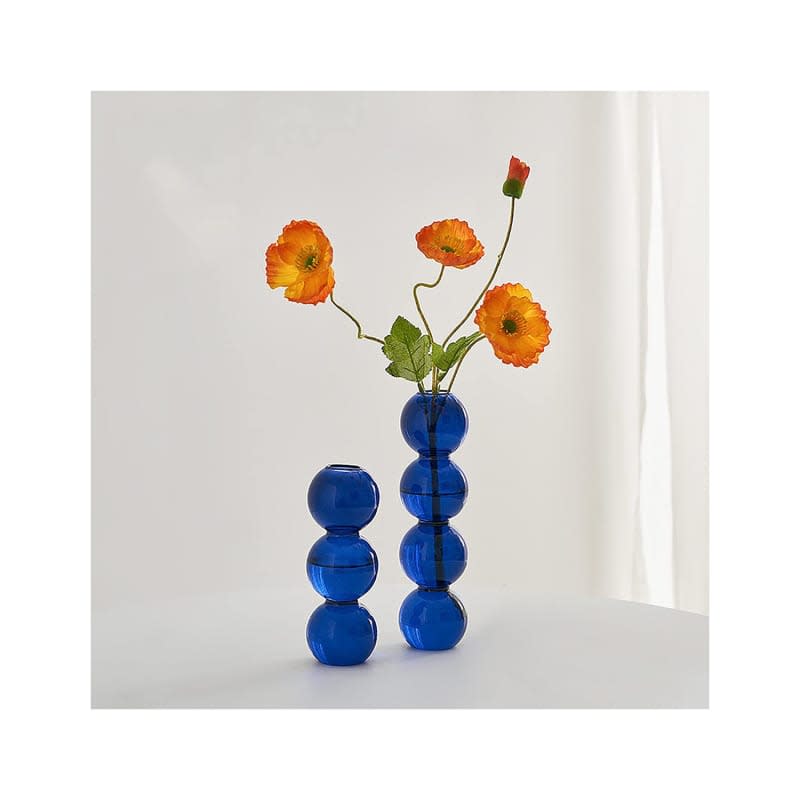 Glass Vases Set Spherical Conjoined Modeling