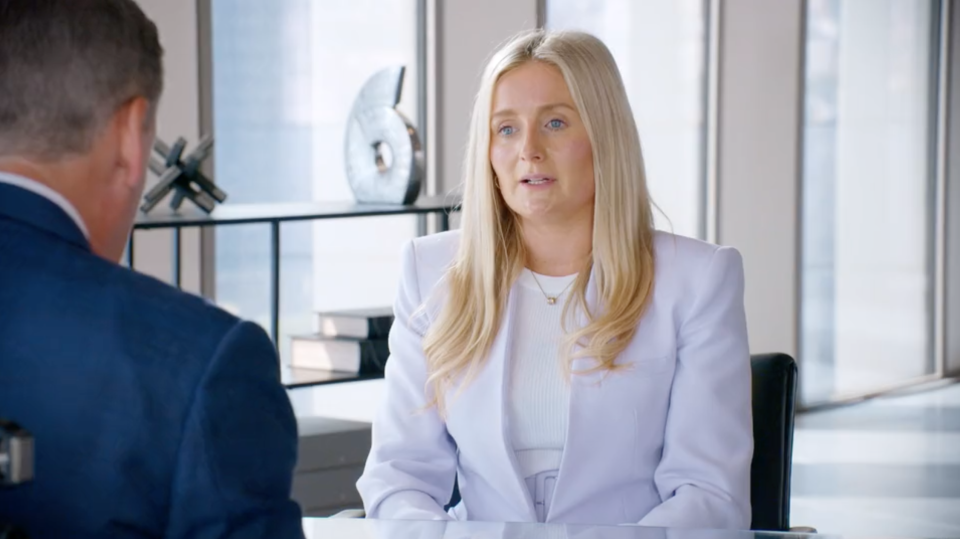 Rachel Woolford on The Apprentice in interviews episode