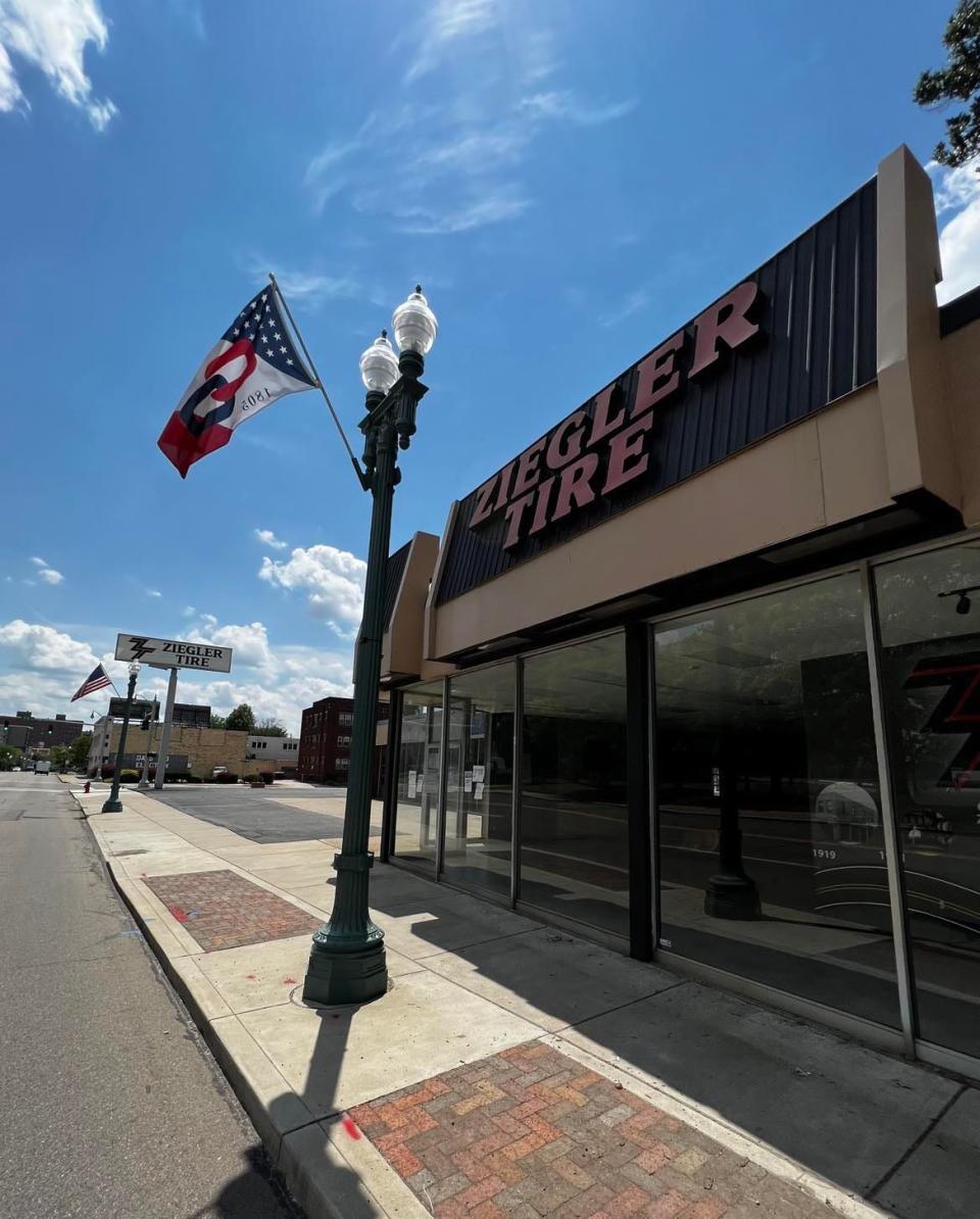 The former Ziegler Tire building at Market Avenue N and Ninth Street NW in downtown Canton is owned by ArtsinStark. A $1.75 million renovation and expansion project will convert the site into a permanent home for the EN-RICH-MENT Fine Arts Academy with support from Canton Bluecoats.