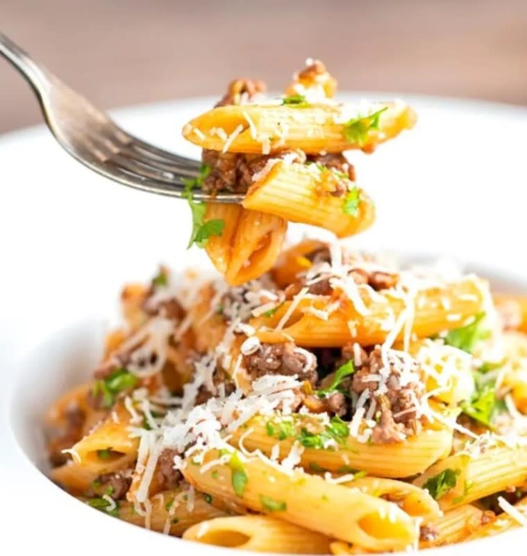 <p>Krumpli</p><p>You won't get enough of this hearty winter penne dish.</p><p><strong>Get the recipe: <a href="https://www.krumpli.co.uk/wild-boar-ragu" rel="nofollow noopener" target="_blank" data-ylk="slk:Wild Boar Ragu With Penne;elm:context_link;itc:0;sec:content-canvas" class="link rapid-noclick-resp">Wild Boar Ragu With Penne</a></strong></p>