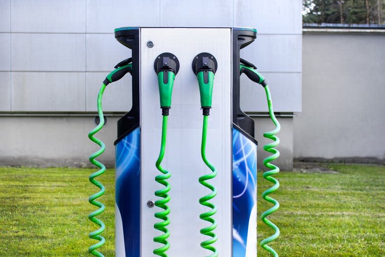 <span class="caption">Greener options.</span> <span class="attribution"><a class="link " href="https://www.shutterstock.com/image-photo/front-view-electrical-car-charging-station-656800987?src=Ib_V2chG0Tw4MKhnywm5Zg-1-2" rel="nofollow noopener" target="_blank" data-ylk="slk:Shutterstock;elm:context_link;itc:0;sec:content-canvas">Shutterstock</a></span>