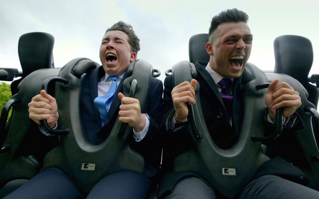 Apprentice candidates Ryan-Mark and Lewis had to design a rollercoaster - BBC