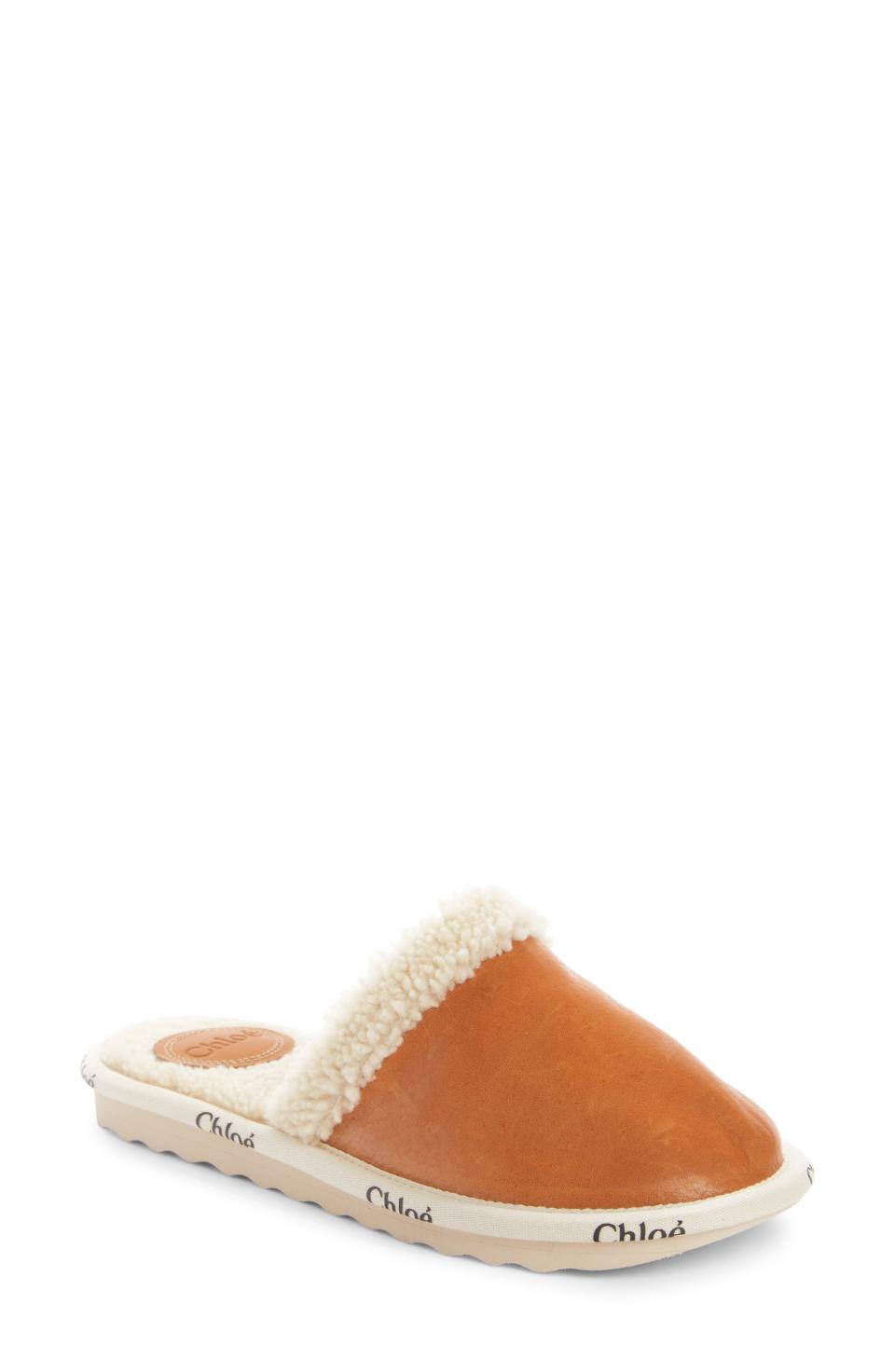 2) Woody Genuine Shearling Lined Mule