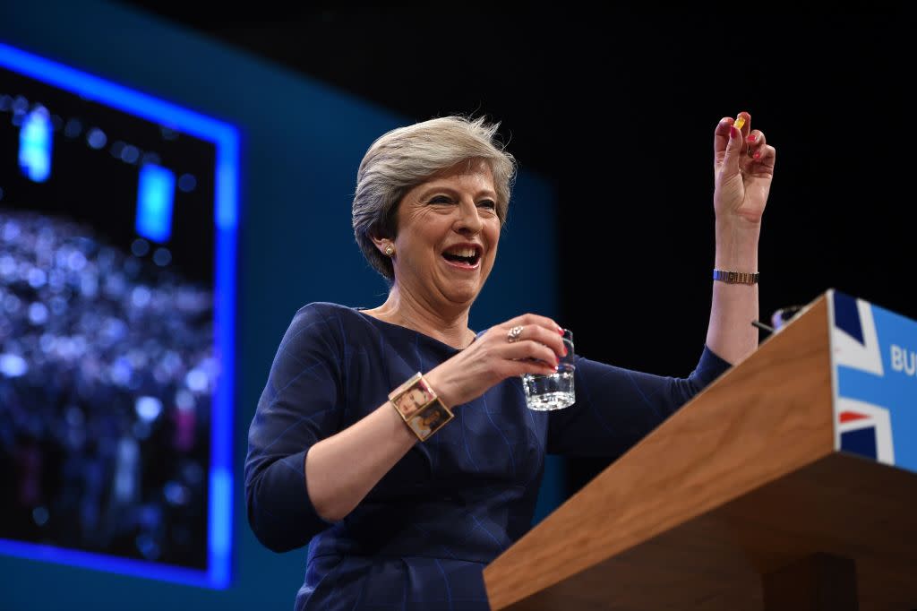 Theresa May's cough derailed her speech at the Tory conference