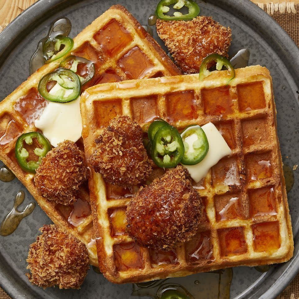 buttermilk recipes cornbread waffles with spicy chicken