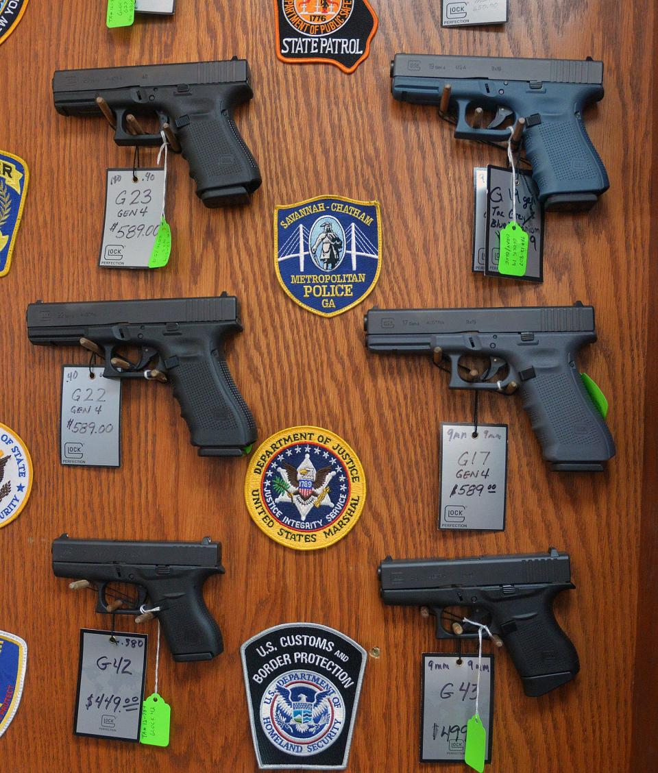Glock display at Thunderbolt Guns, LLC.