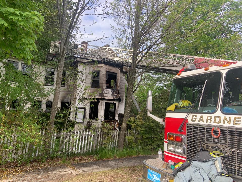 It took multiple fire departments over four hours to extinguish a house fire on Patriots Rd. in Templeton on Friday.