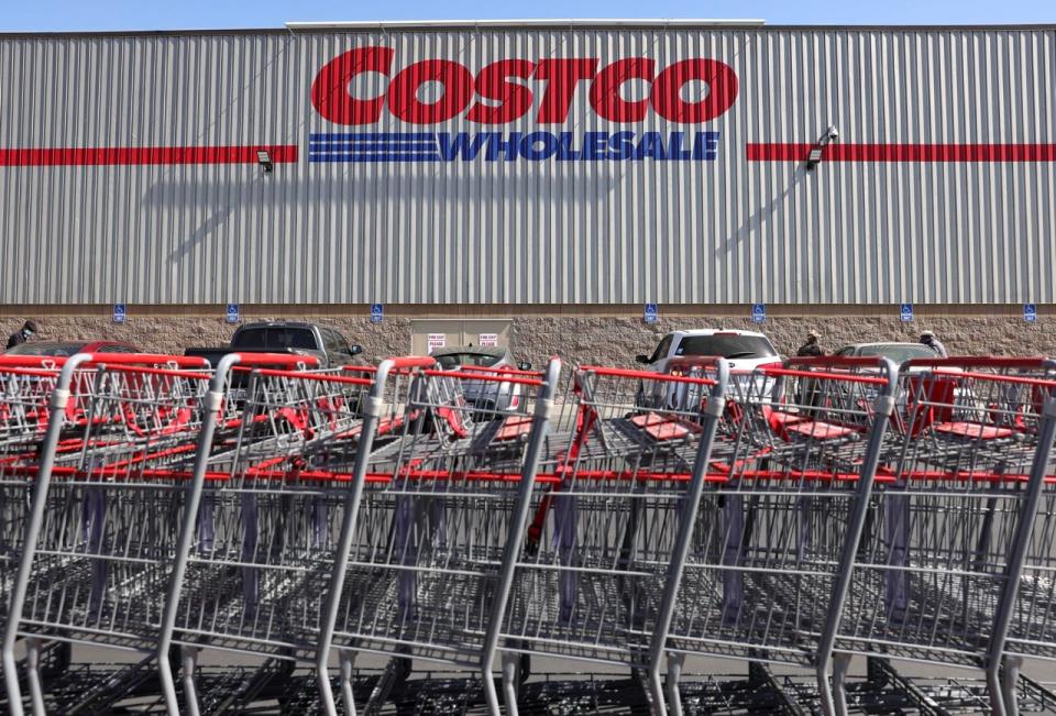 Carts outside of a Costco