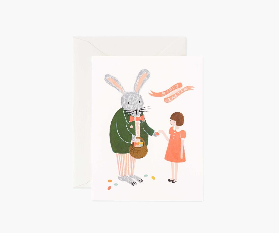 Festive Bunny Easter Card. Image via Rifle Paper Co.