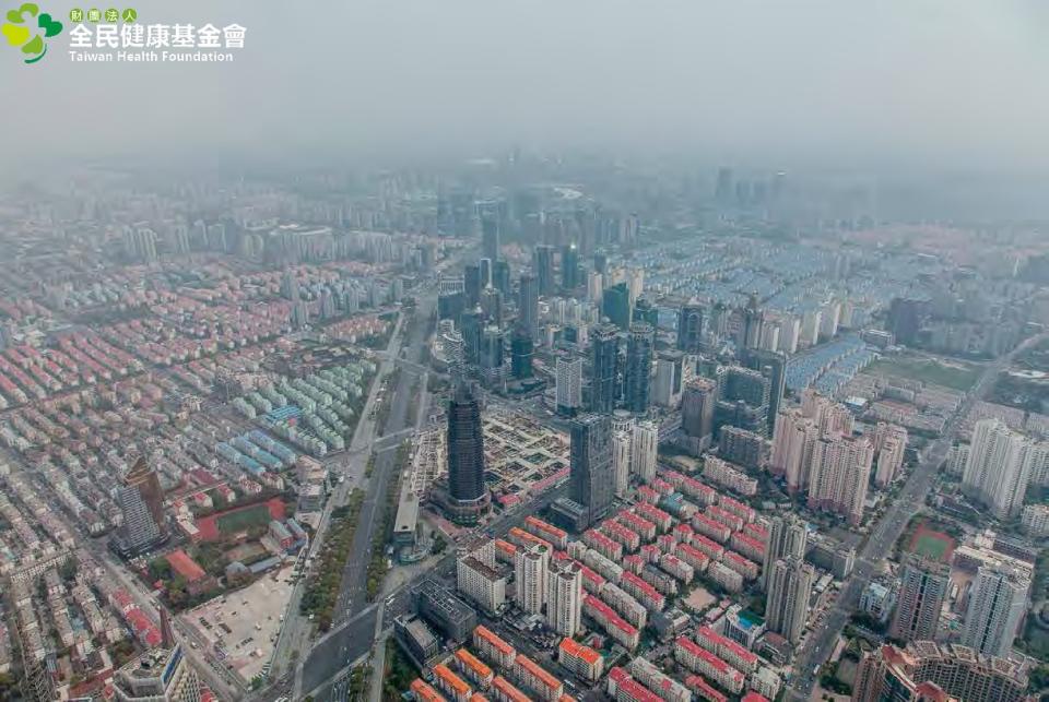 都市上空飄散著PM2.5