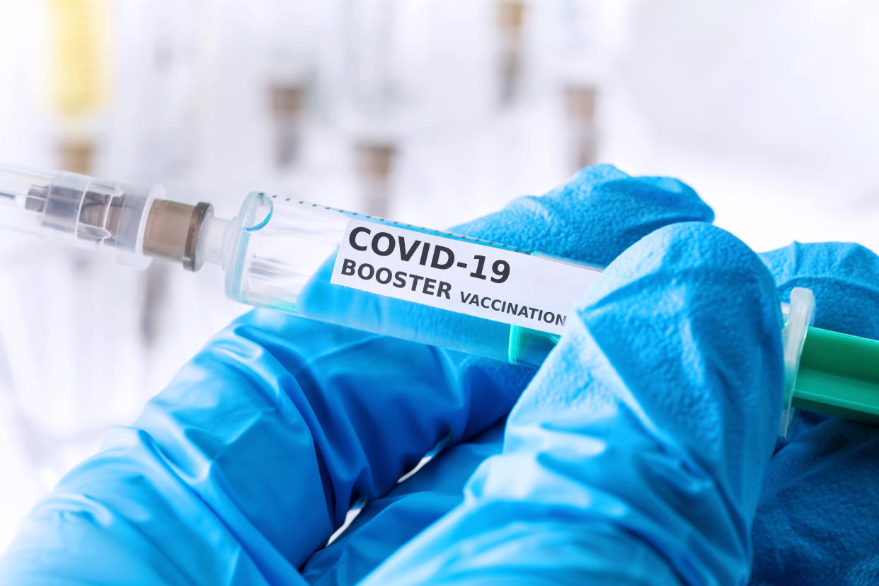 covid-19 coronavirus booster vaccination concept