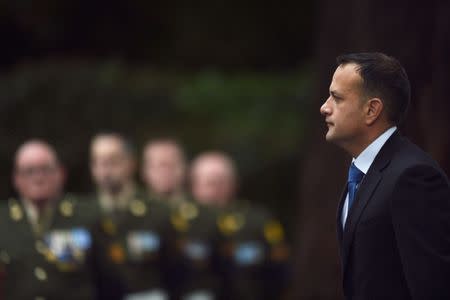 Taoiseach Leo Varadkar arrives at the funeral mass of former Taoiseach (Prime Minister) of Ireland Liam Cosgrave at the Church of the Annunciation in Dublin, Ireland October 7, 2017. REUTERS/Clodagh Kilcoyne